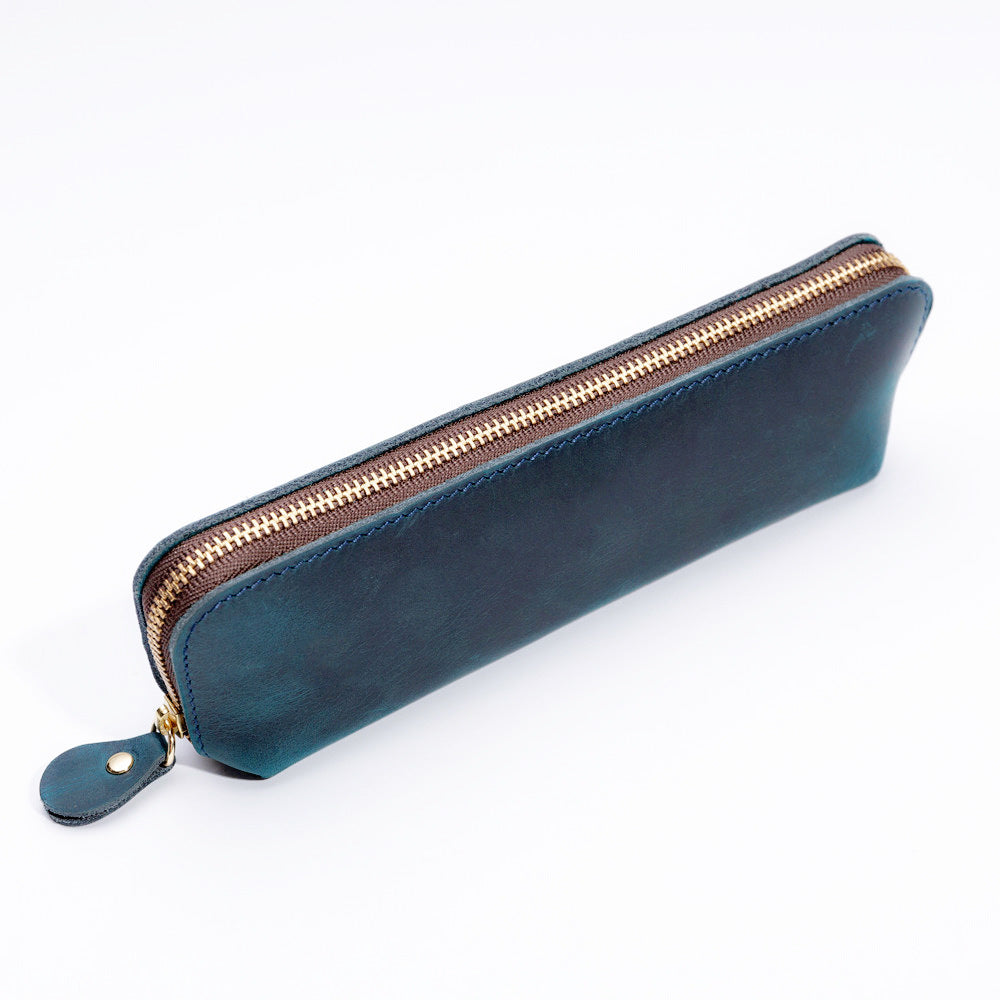 L-20- Leather Zipper Pen Pouch