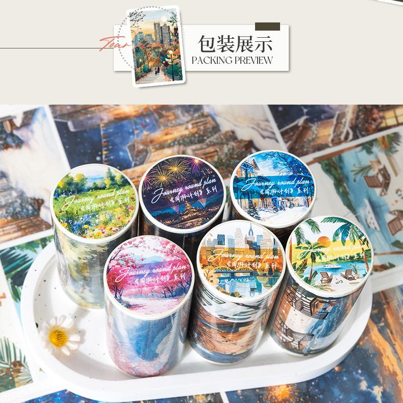 T-110- Weekly Travel Program Series Washi tape -8CM*2M