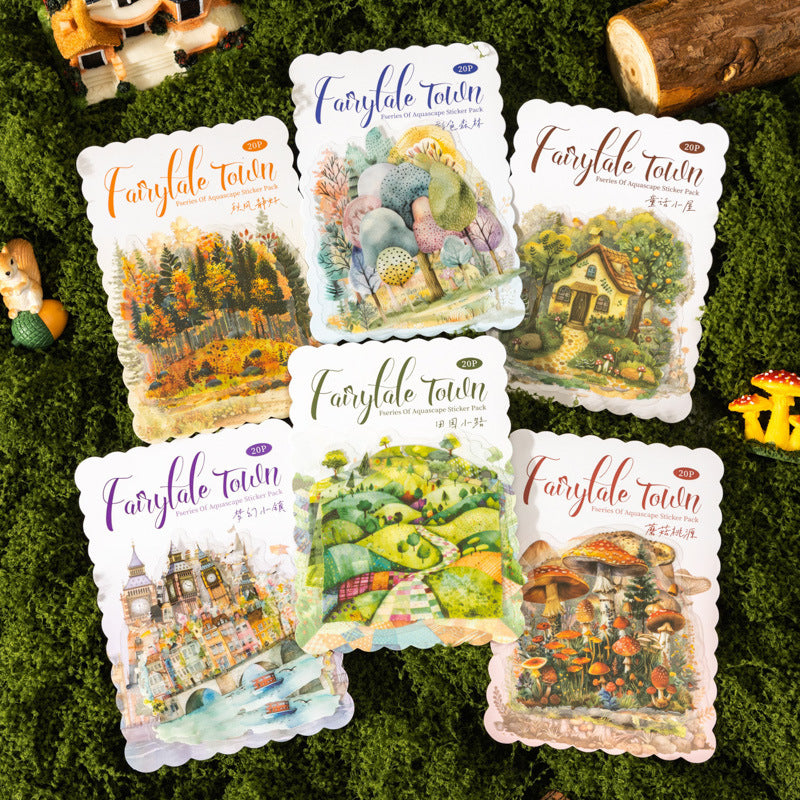 S-442- Fairytale Town Series Sticker -20Pcs each pack