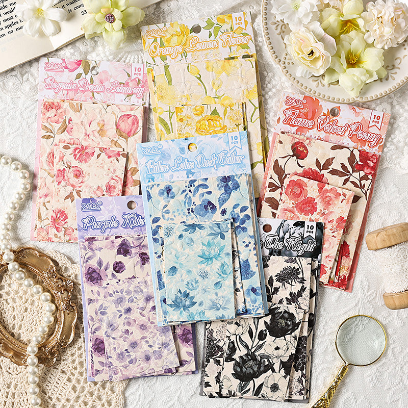 P-3- Flowers and Rain Series paper -10Pcs each pack