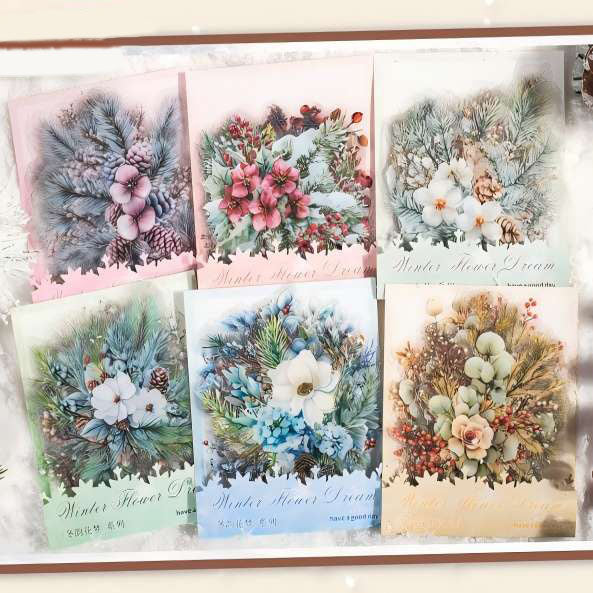 S-382- Winter Rhythm & Flower Dream Series Stickers -20Pcs each pack