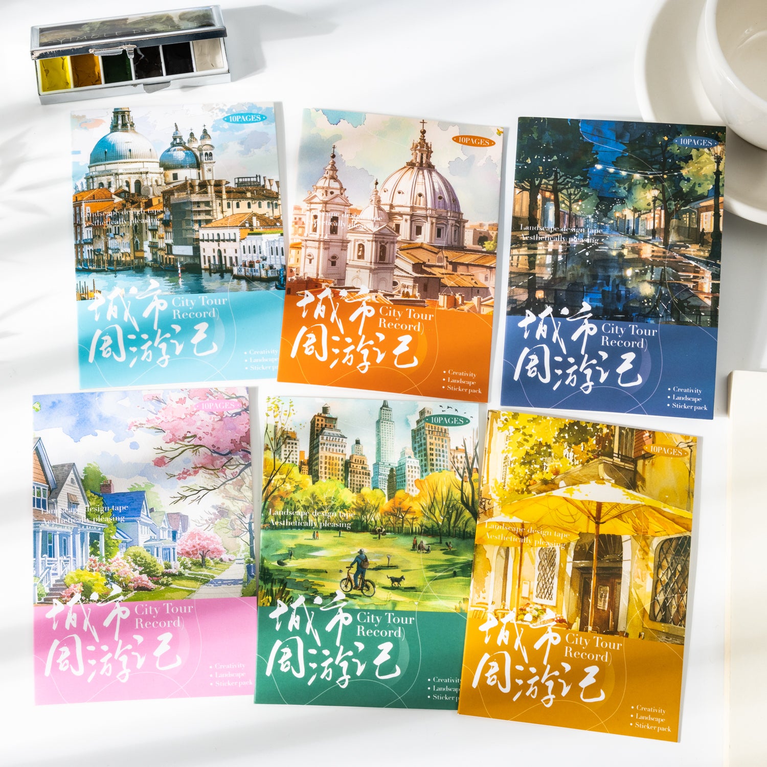 S-154- City Weekly Traveler Series Sticker -10Pcs each pack