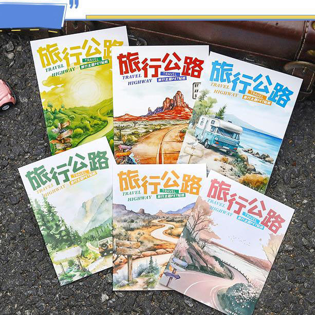 S-14- Traveling Road Series Sticker -30Pcs each pack