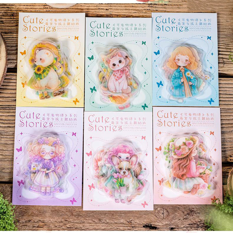 S-161- Cute stories Series Stickers -10Pcs each pack