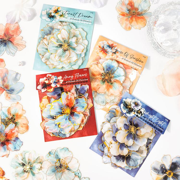 S-217- Flower Forest Series Sticker -20Pcs each pack