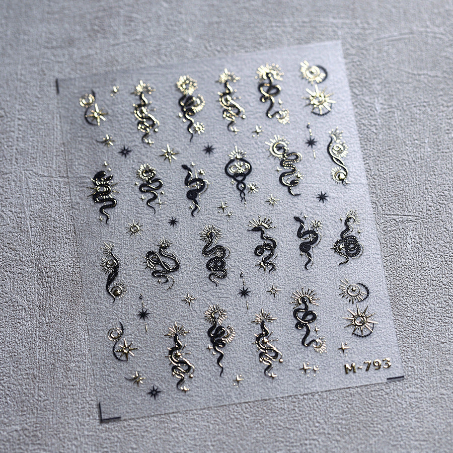 M-18- Snake Flat Mini sticker 1 Pcs