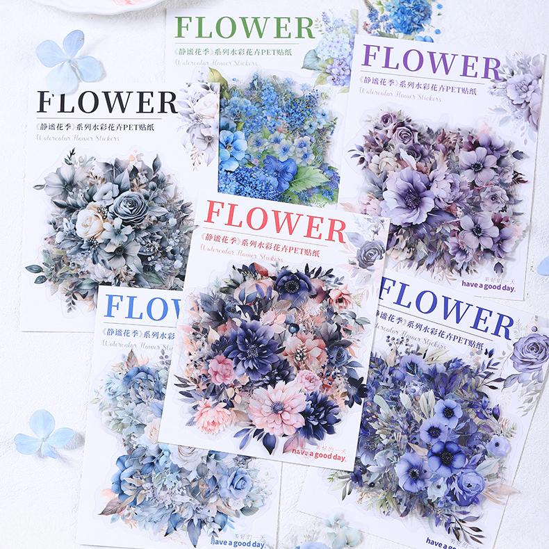 S-275- Tranquility Flower Season Series Stickers -20Pcs each pack