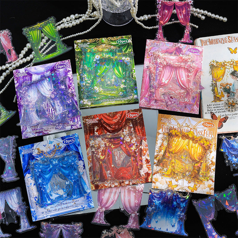 S-113- Jade Curtain Dance Series Sticker-10Pcs each pack