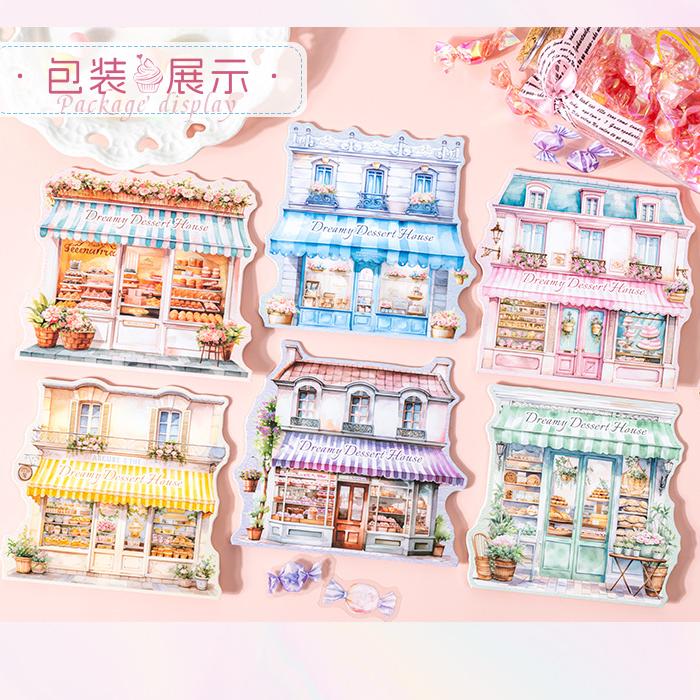 S-8- Fantasy Dessert House Series Sticker-30Pcs each pack