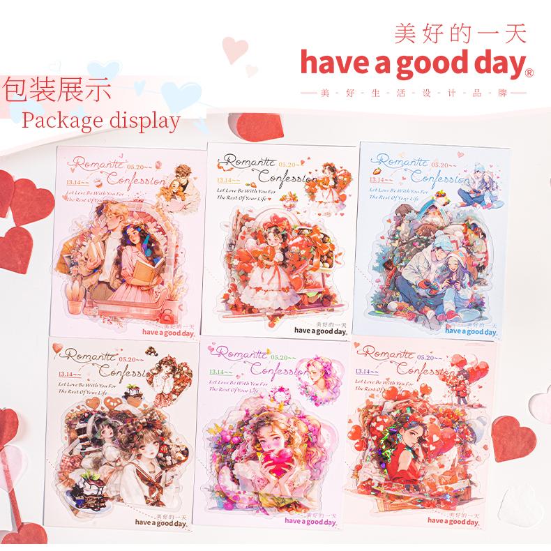 S-95- Romantic Confession Series Sticker -15Pcs each pack