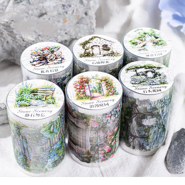 T-13- Stone Small Scene Series PET tape -6CM*3M