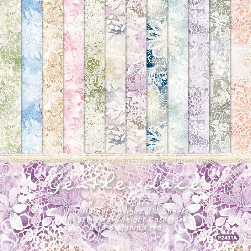 P-256- Gentle lace background paper R2431A -24Pcs each pack