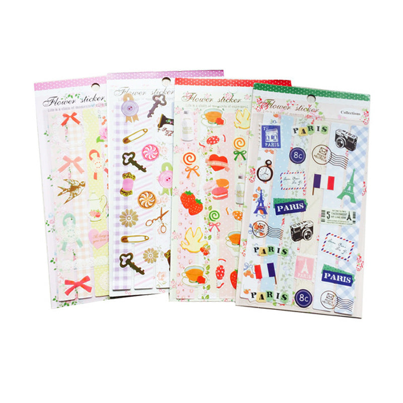 S-443- Garden floral diy album handbook stickers