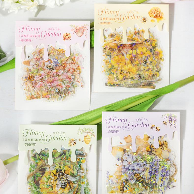 S-44- Honey Garden Series Sticker -15Pcs each pack