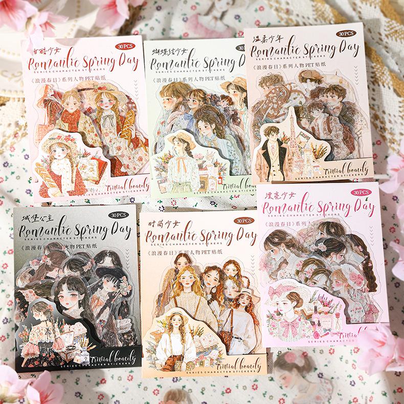 S-403- Romantic Spring Series Sticker -30Pcs each pack