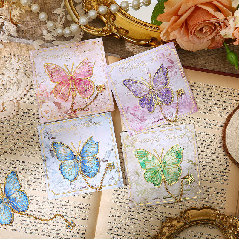 A-4- Flower Butterfly Bookmark