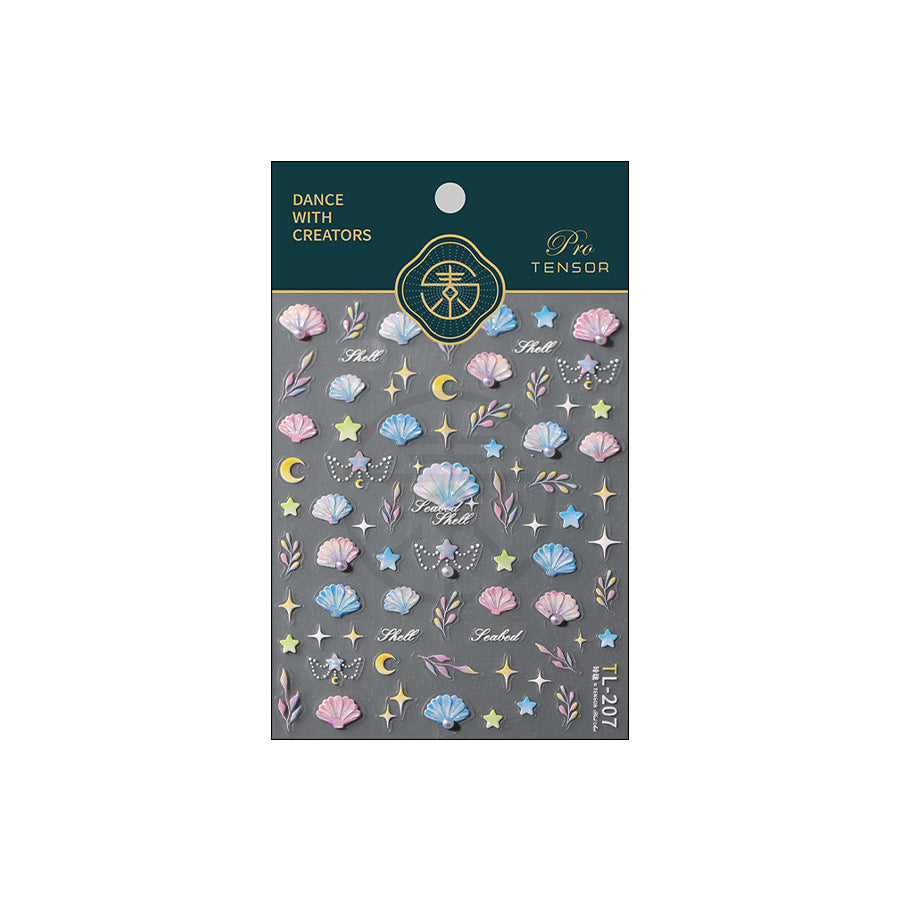 M-39- Pearl Embossed Mini sticker 1 Pcs