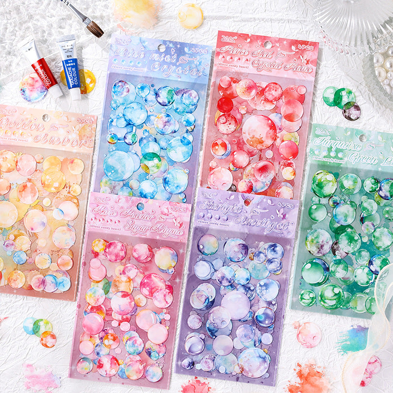 S-404- Glazed Candy Heart Series Sticker -4Pcs each pack