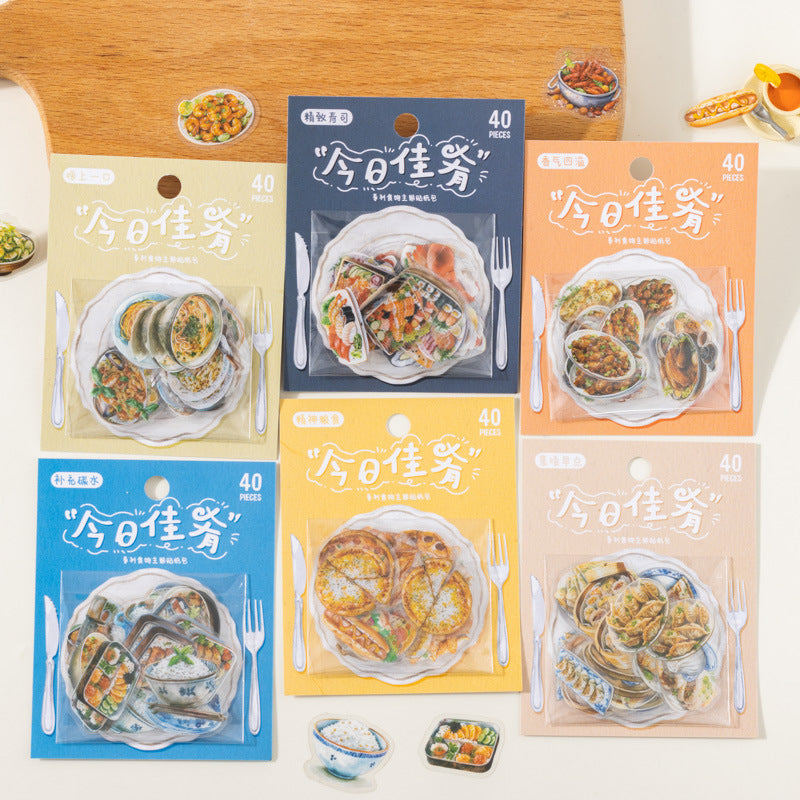 S-402- Today's Delicacies Series Sticker -40Pcs each pack