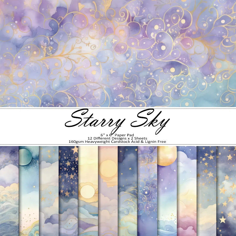 P-210- Starry sky  background paper 240604 -24Pcs each pack