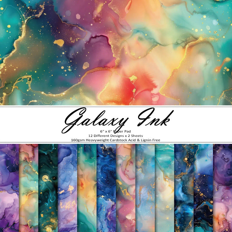 P-211- Galaxy ink  background paper 240623 -24Pcs each pack