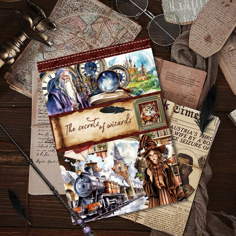 S-365- Magic Vintage Literature European and American Character Fairy Tale Series Stickers book-20Pcs each pack