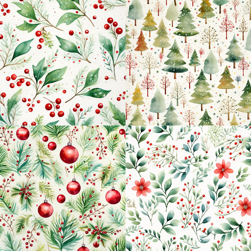 P-219- Christmas background paper 240618 -24Pcs each pack