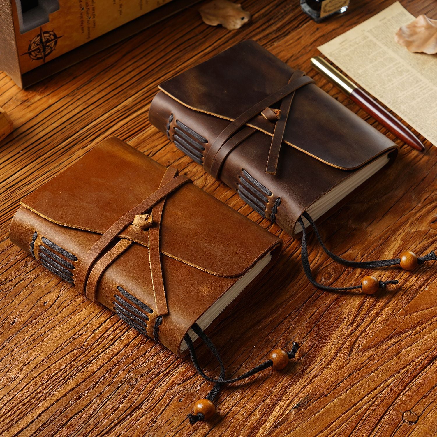 J-4- Vintage leather journal