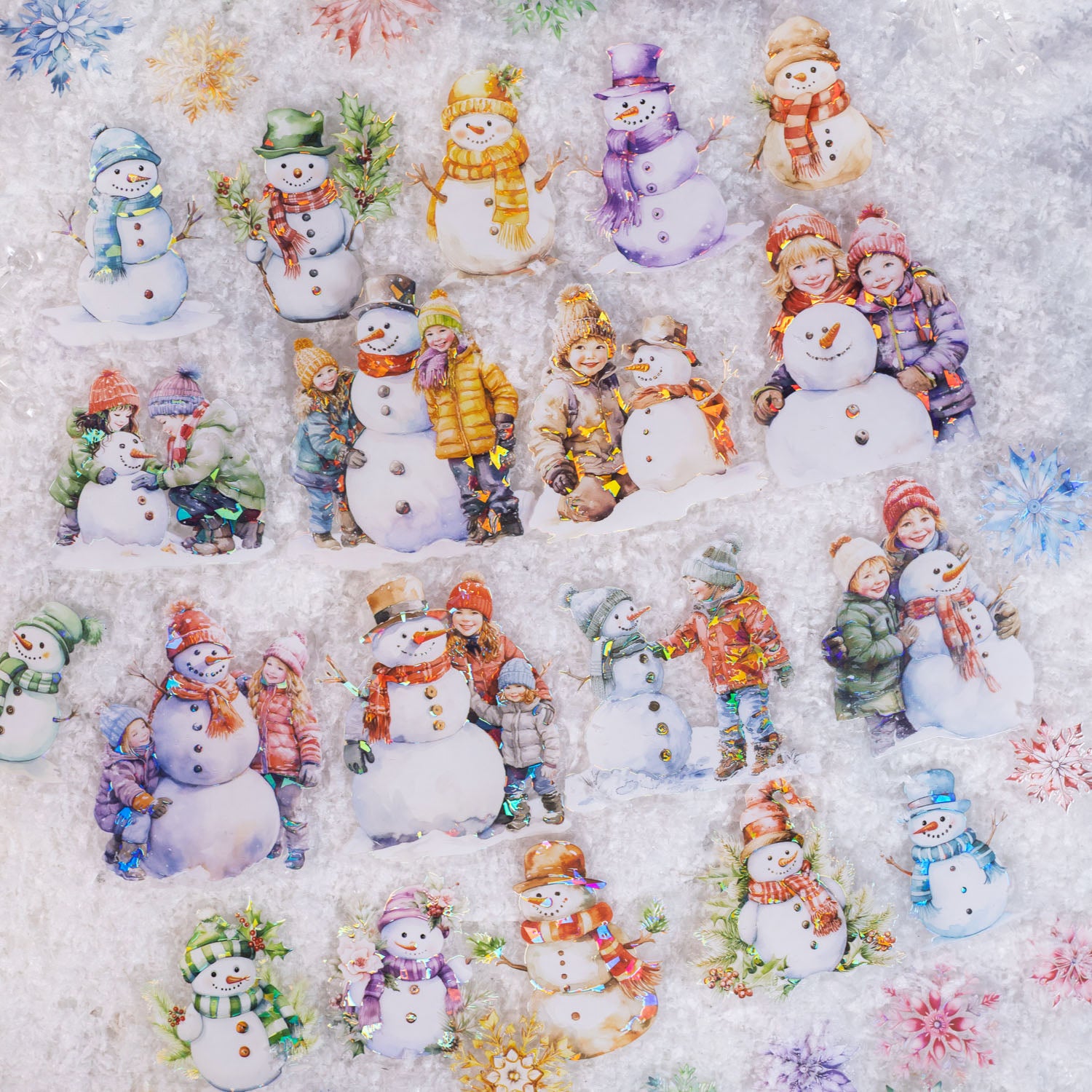 S-316- Winter Snow Child's Dream Series Stickers -15Pcs each pack