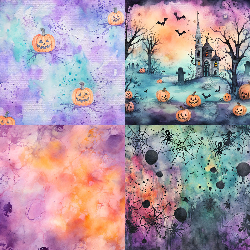 P-209- Halloween  background paper 240613 -24Pcs each pack