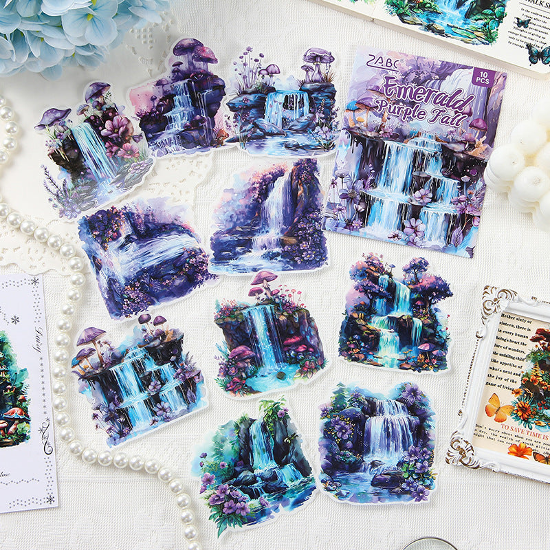 S-168- Cui Luan Waterfall Song Series Stickers -10Pcs each pack