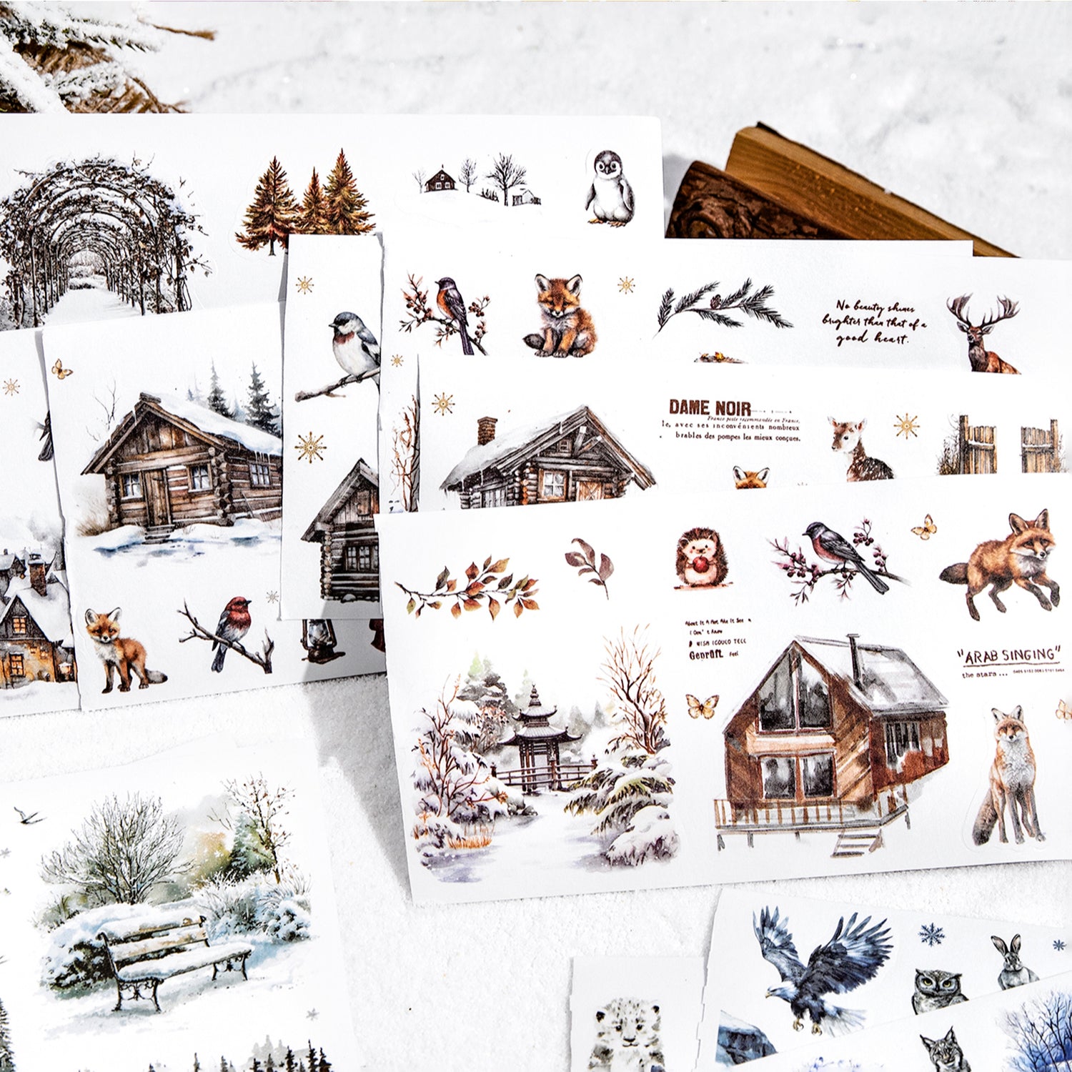 S-93- Frost Forest Kotobuki Series Sticker Book -25Pcs each pack