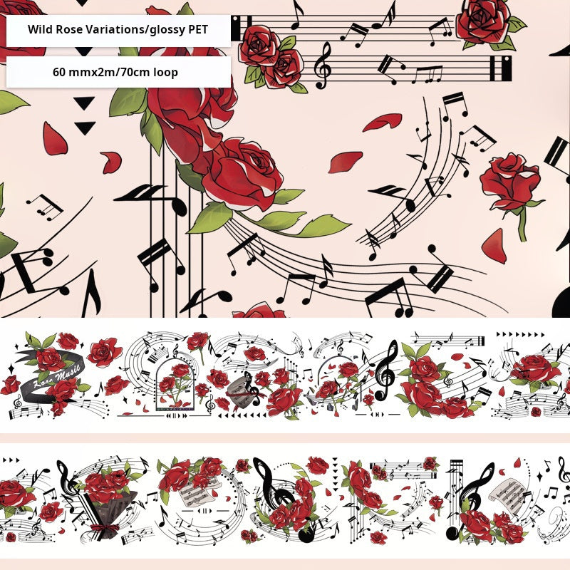 T-131- Wild Rose Variations PET tape -6CM*2M