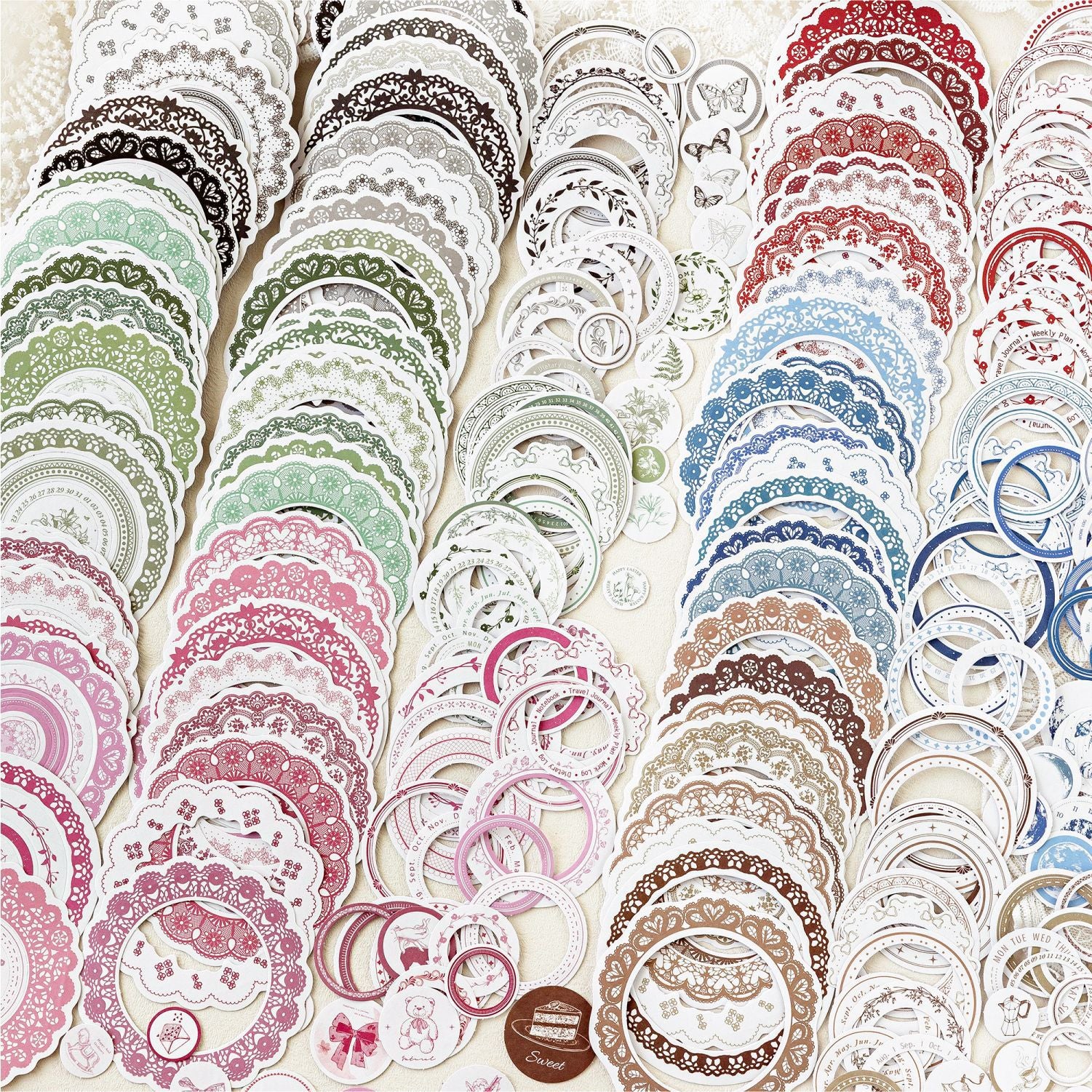 S-12- Lace Dream Series Sticker -20Pcs each pack