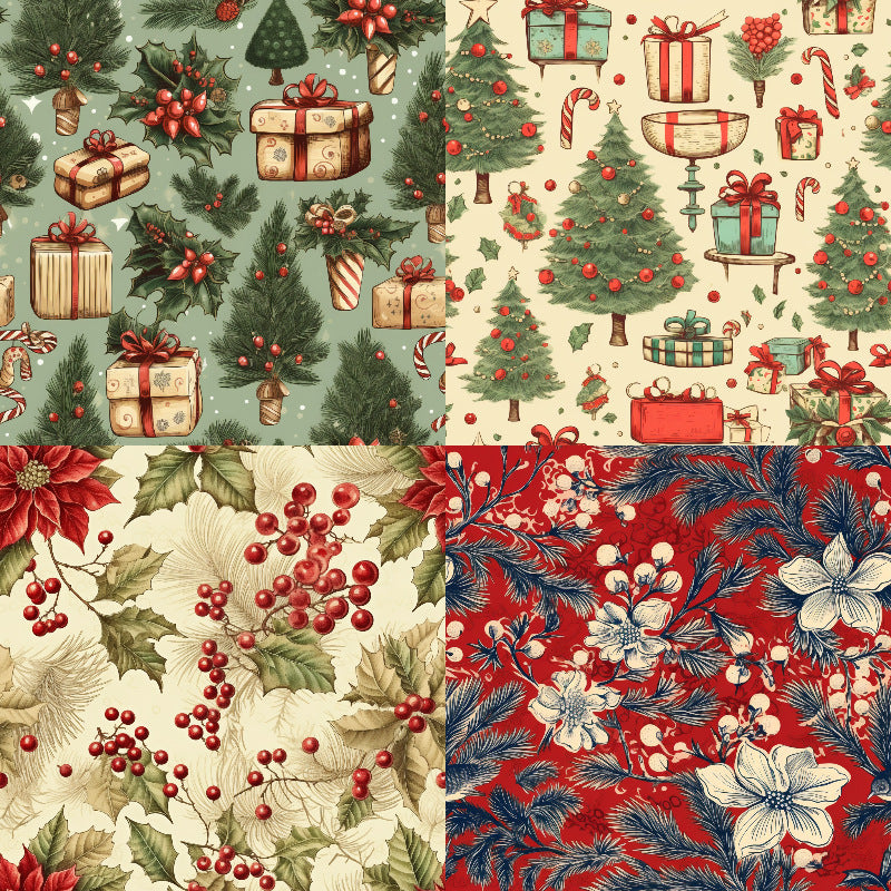 P-218- Christmas background paper 240616 -24Pcs each pack