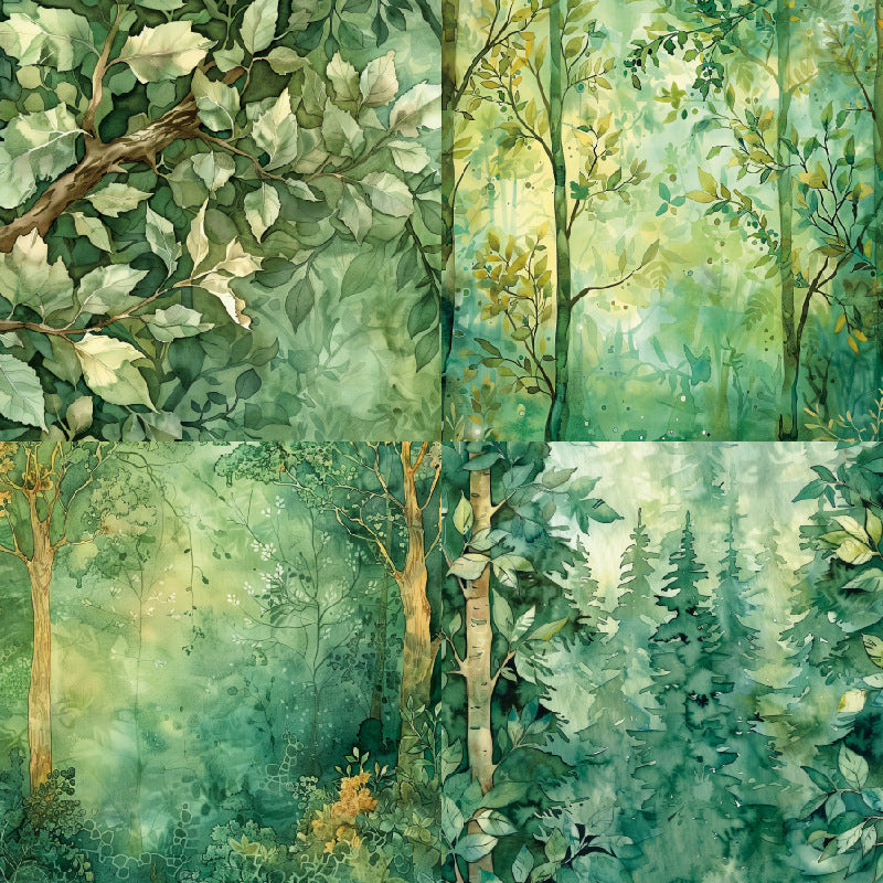 P-260- Mysterious forest background paper 21047A -24Pcs each pack