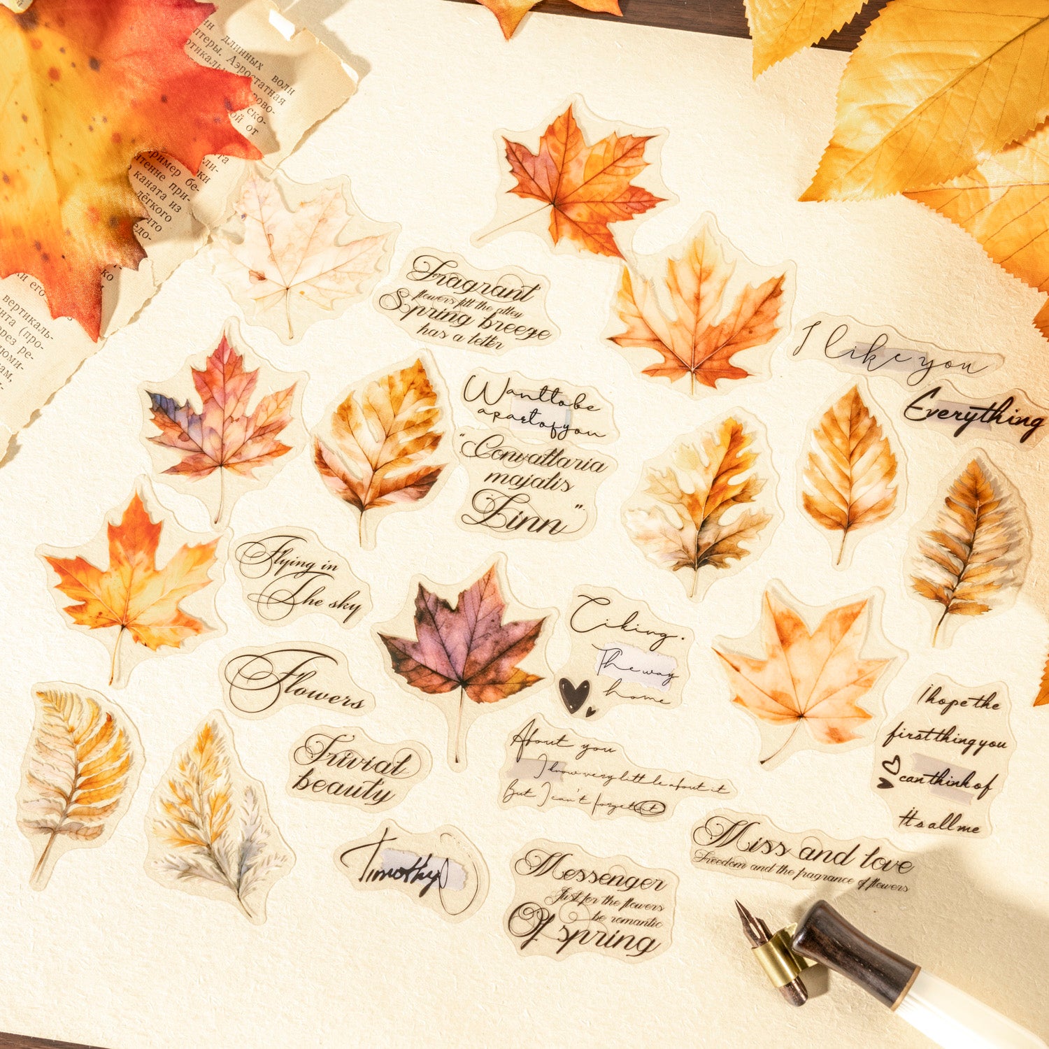 S-150- Poems for the Leaves Series Sticker -25Pcs each pack