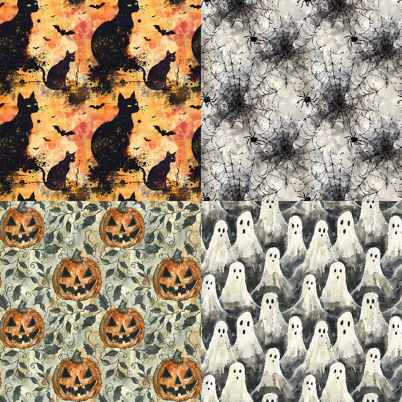 P-207- Halloween background paper 240615 -24Pcs each pack