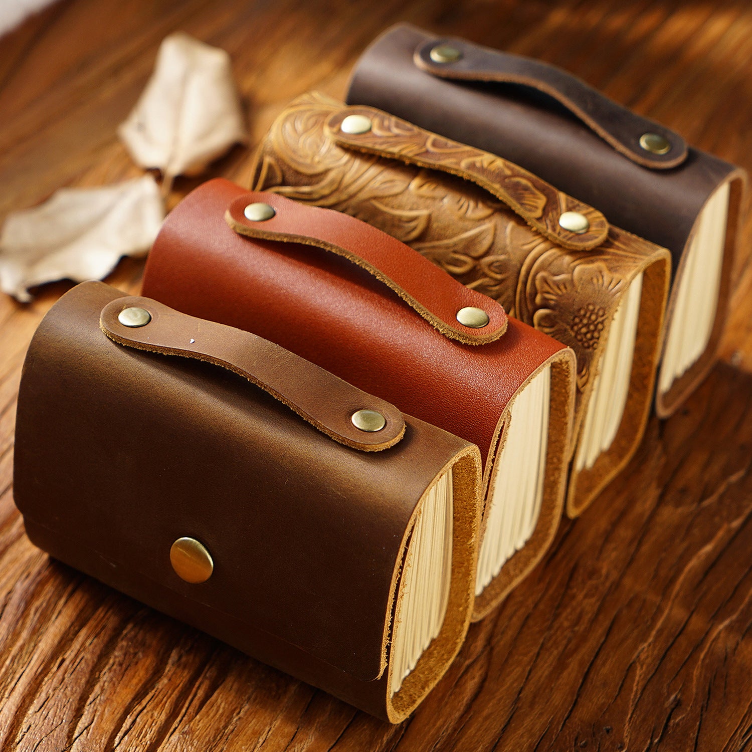 J-6- Handle leather small journal