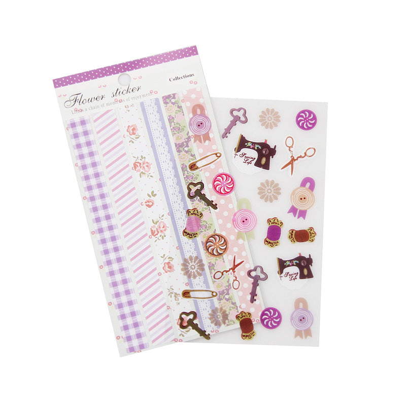 S-443- Garden floral diy album handbook stickers