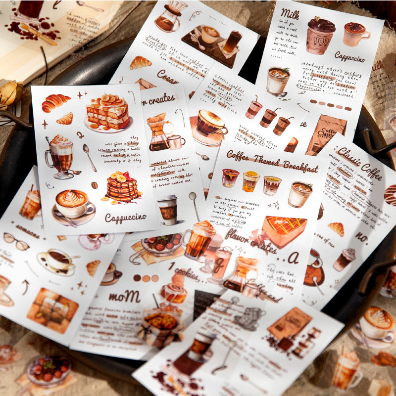 S-156- Immersive Coffee Experience Series Sticker-20Pcs each pack