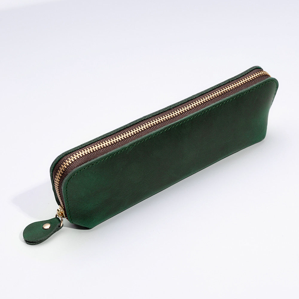 L-20- Leather Zipper Pen Pouch