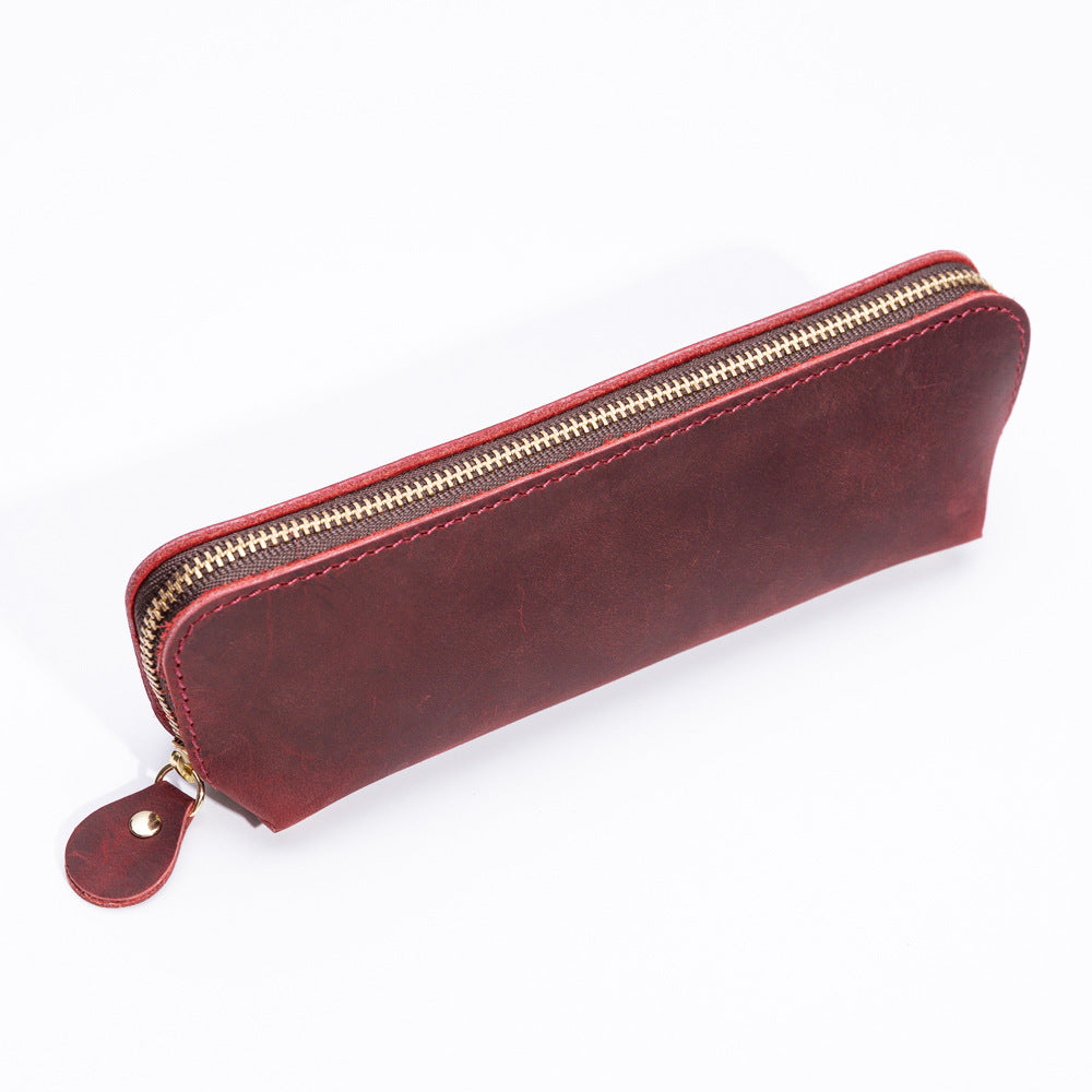 L-20- Leather Zipper Pen Pouch